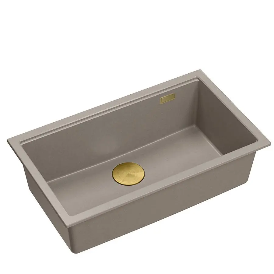 Zlewozmywak Quadron LOGAN 110 HQD7644U4_PVDG1_I Granitowy Soft taupe/Złoty