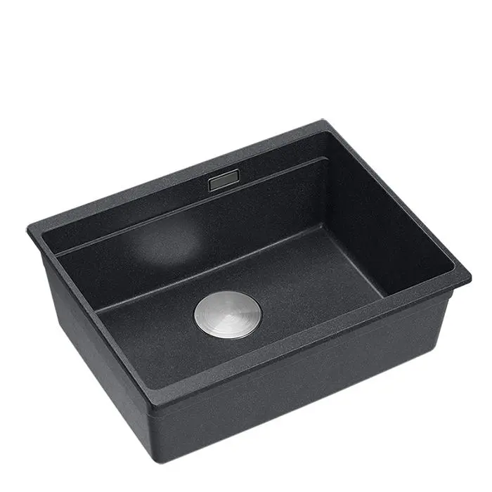 Zlewozmywak Quadron LOGAN 100 HQJ6045U8_BS_U Granitowy Black diamond/Stal szlachetna