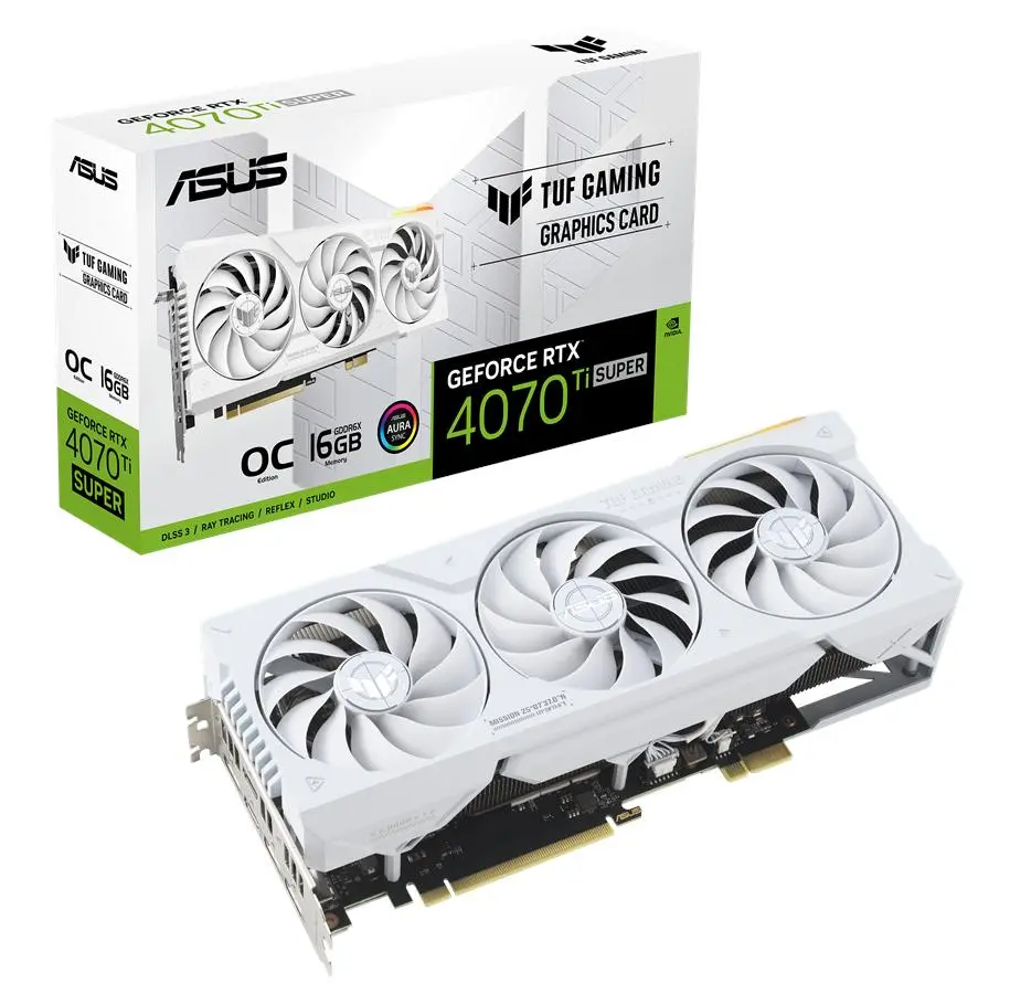 Karta graficzna ASUS TUF Gaming GeForce RTX 4070 Ti Super BTF White OC Edition 16GB GDDR6X 256bit DLSS 3
