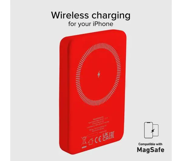 SBS TEBB5000MAG1CR 5000mAh Magsafe 10W Czerwony