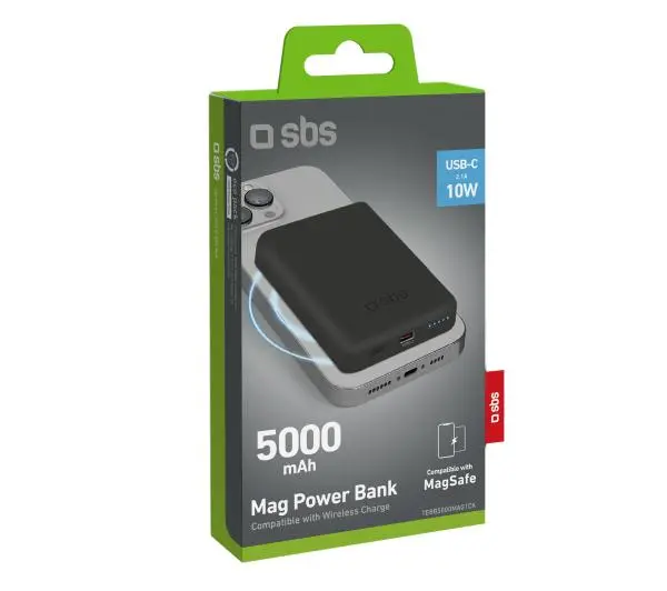 SBS TEBB5000MAG1CK  5000mAh Magsafe 10W Czarny