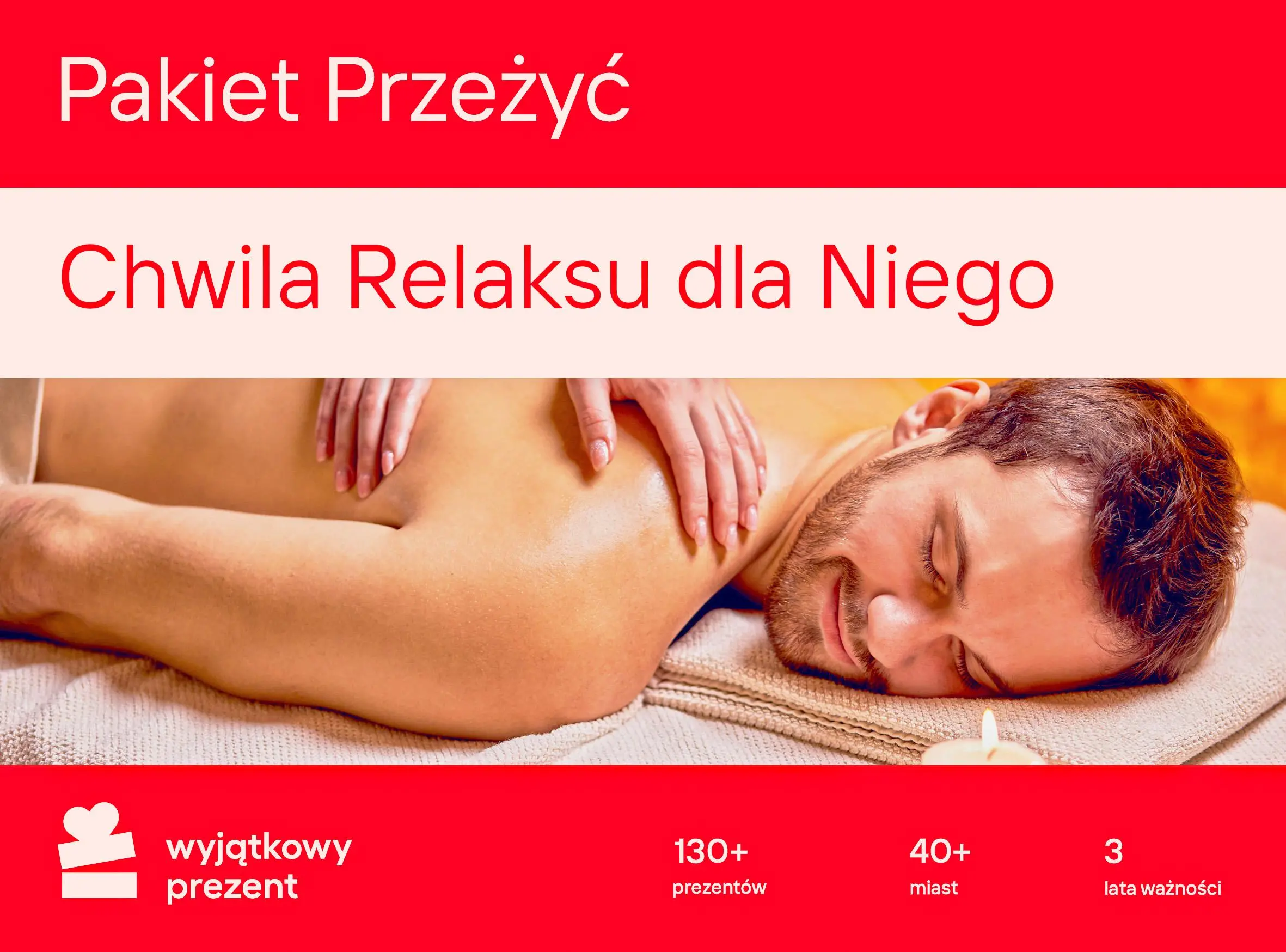 Karta Podarunkowa Pakiet Przeżyć Chwila Relaksu dla Niego [Bon Agencyjny]