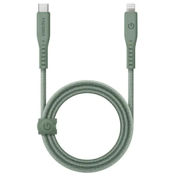 Kabel Energea Flow USB-C - Lightning C94 MFI 1.5m 60W 3A PD Fast Charge Zielony