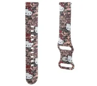 Hello Kitty Uniwersalny Silicone Tags Graffiti strap 20mm Różowy