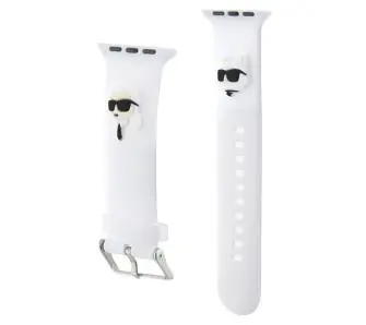 Pasek Karl Lagerfeld do Watch 38/40/41mm strap 3D Rubber Karl&Choupette Heads Biały