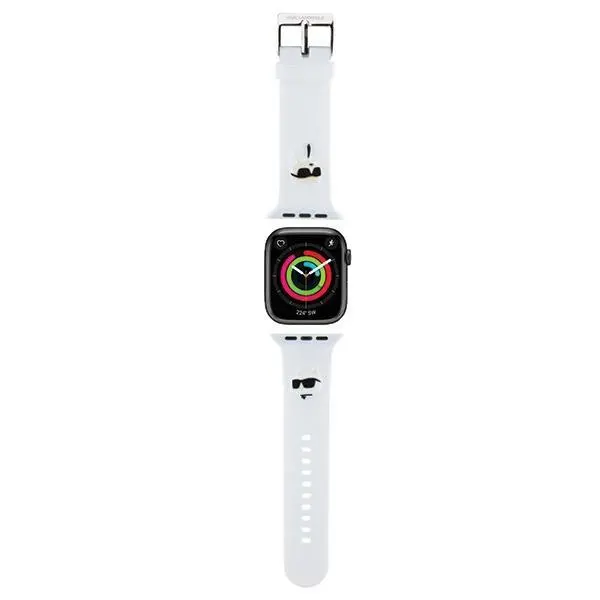 Pasek Karl Lagerfeld do Watch 38/40/41mm strap 3D Rubber Karl&Choupette Heads Biały