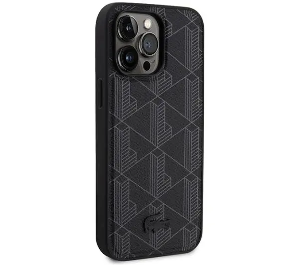 Lacoste Blend Monogram MagSafe do iPhone 15 Pro Czarny