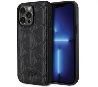 Lacoste Blend Monogram MagSafe do iPhone 15 Pro Czarny