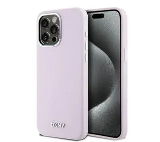 DKNY Liquid Silicone Small Metal Logo MagSafe do iPhone 14 Pro Max Różowy