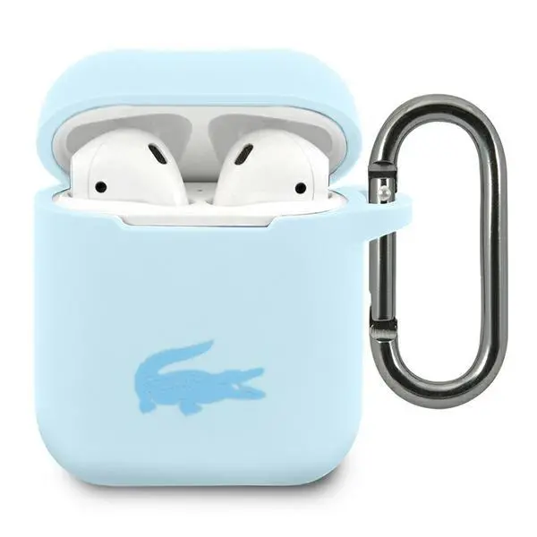Etui na słuchawki Lacoste LCA2SLB Case Silicone do AirPods 1/2 Niebieski