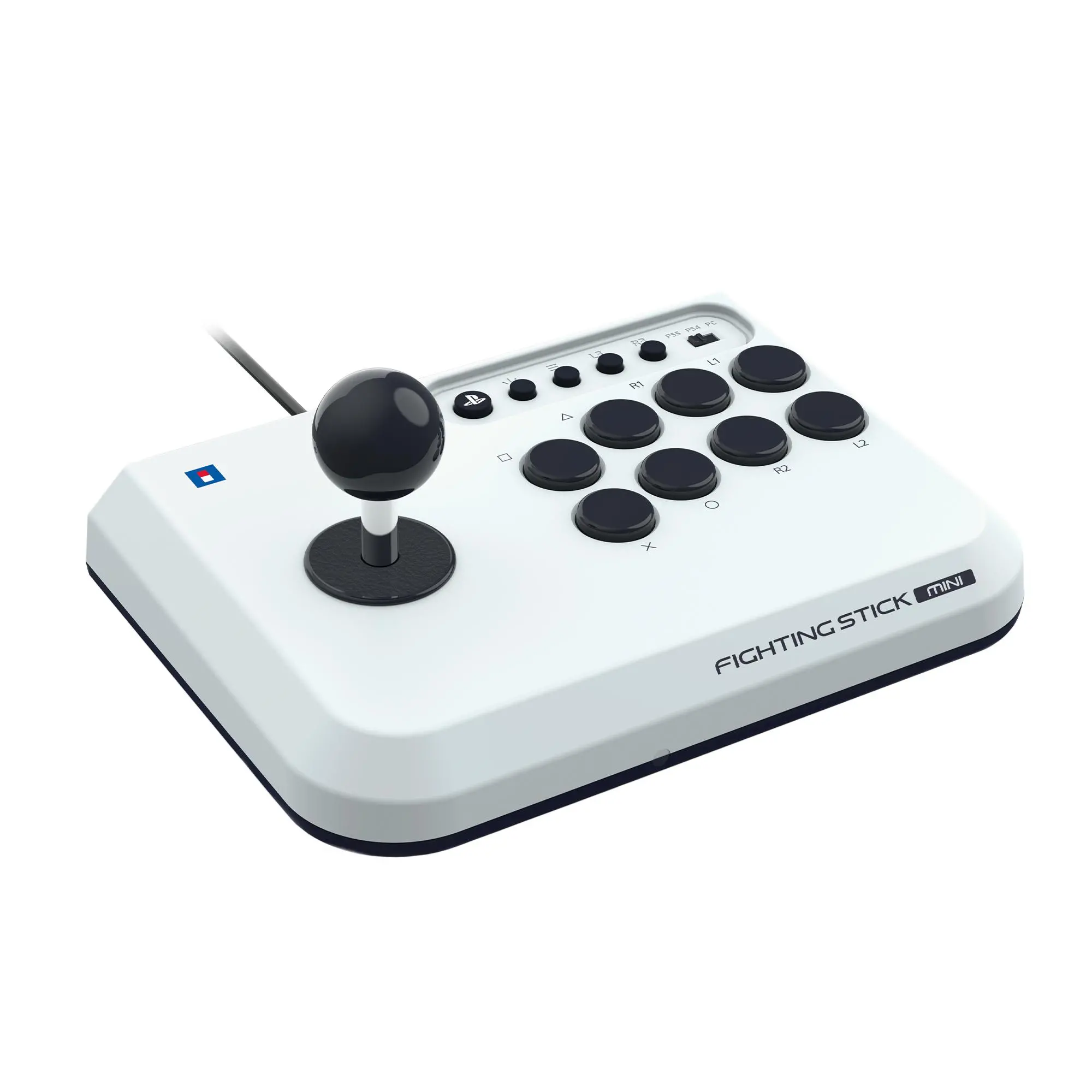 Kontroler Hori SPF-038U Fighting Stick Mini do PC PS5 PS4 Przewodowy Biały