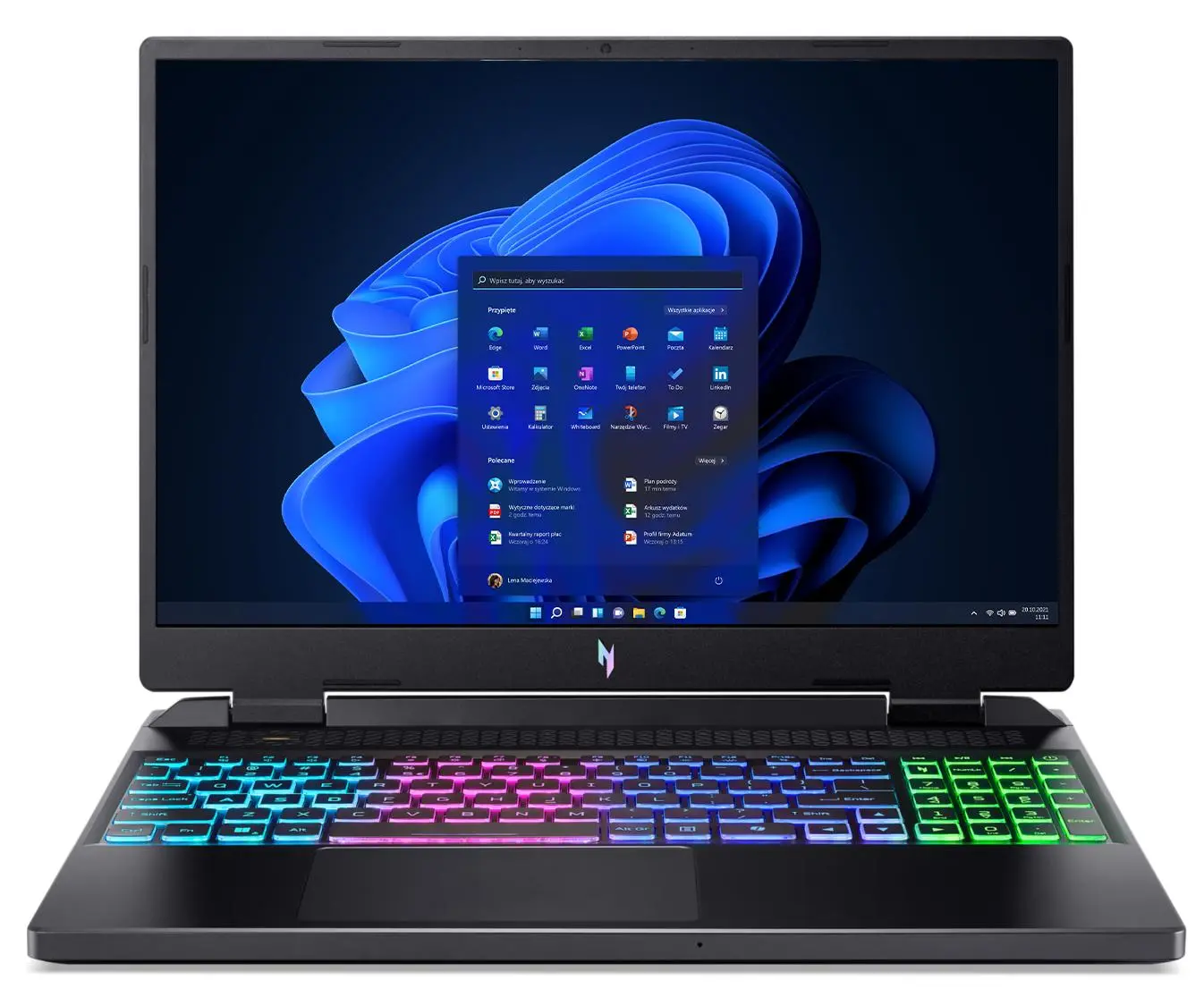 Laptop gamingowy Acer Nitro 16 AN16-42-R16J 16" 165Hz R9 8945HS 32GB RAM 1TB Dysk SSD RTX4070 DLSS3 Win11 Czarny Funkcje AI