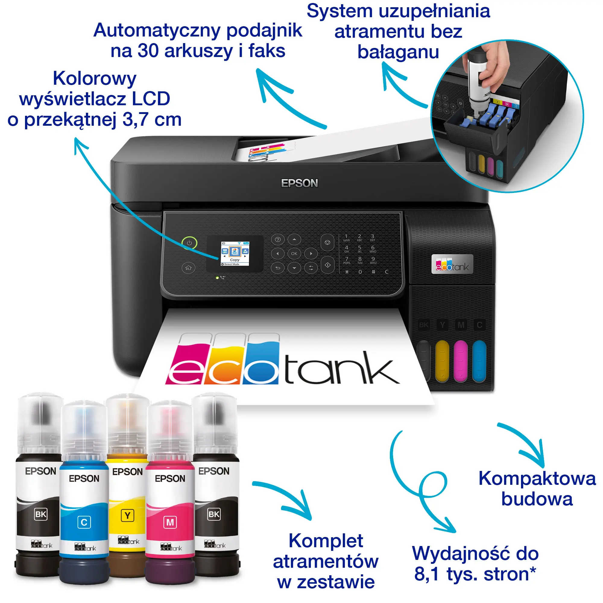 Фото БФП Epson EcoTank L5310 (C11CJ65412)