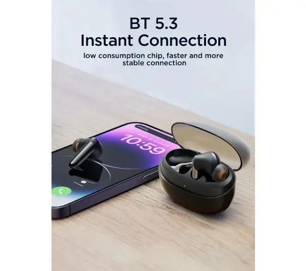 Joyroom Jbuds JR-BB1 Dokanałowe Bluetooth 5.3 Czarny