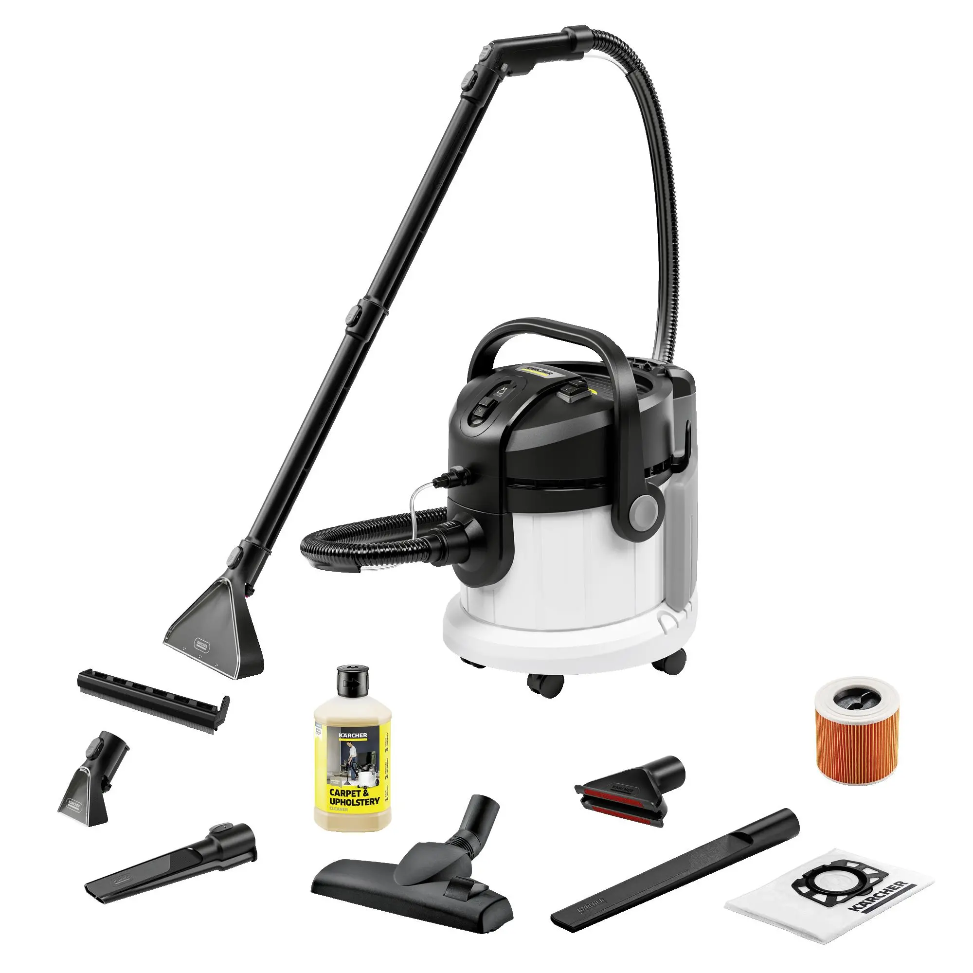 Odkurzacz Karcher SE 4 Plus 1.081-171.0 1000W Ssawka podłogowa z nasadką do twardych powierzchni Ssawka do prania tapicerki