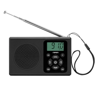 Raven ERADP001 Radio FM Czarny Kompaktowe