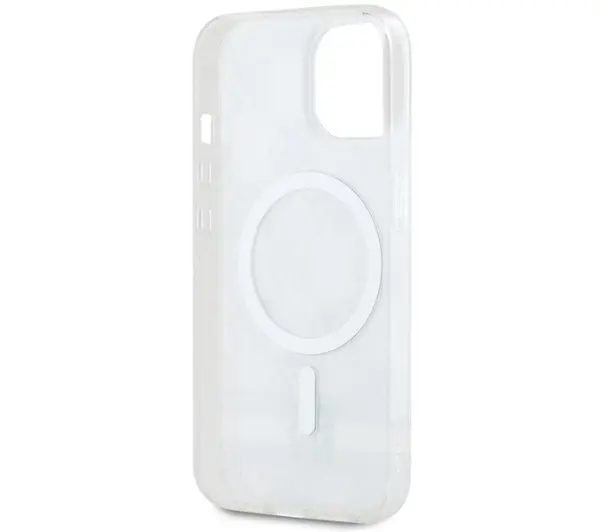 DKNY IML Checkered Mono Pattern & Printed Stripes MagSafe do iPhone 14 Beżowy