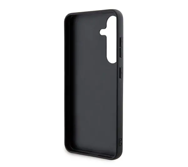 DKNY Leather Checkered Mono Pattern & Printed Stripes do Samsung Galaxy S24 Czarny