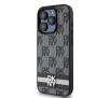 Etui DKNY Leather Checkered Mono Pattern & Printed Stripes do iPhone 15 Pro Czarny