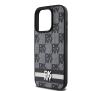 Etui DKNY Leather Checkered Mono Pattern & Printed Stripes do iPhone 15 Pro Czarny