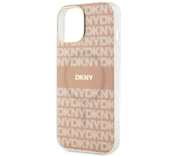 DKNY IML Mono & Stripe MagSafe do iPhone 14 Różowy