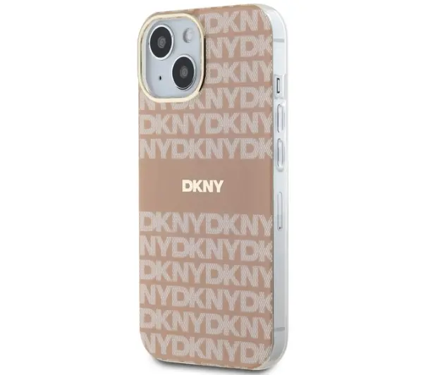 DKNY IML Mono & Stripe MagSafe do iPhone 14 Różowy