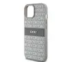 Etui DKNY Hardcase Leather Mono Stripe & Metal Logo do iPhone 15 Beżowy