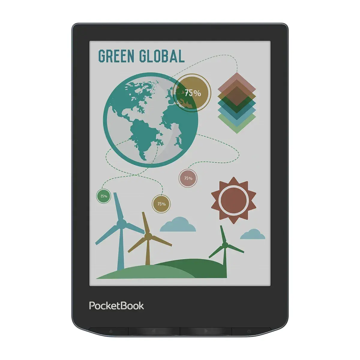 фото Електронна книга з підсвічуванням Pocketbook Verse Pro Color 6 16 GB Black