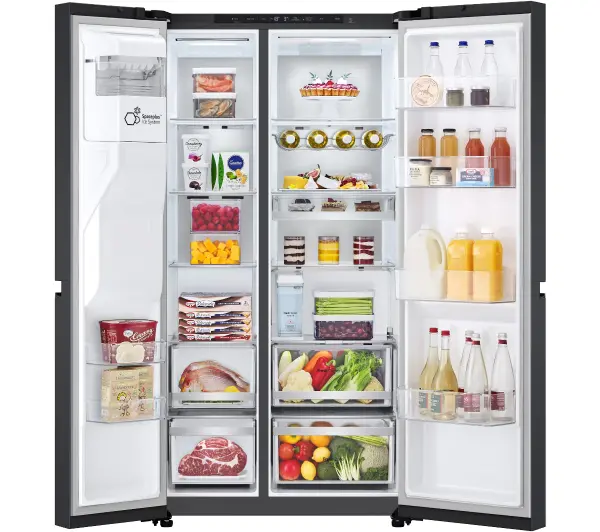 LG SBS GSLE91EVAC Funkcje AI Pełny No Frost 179cm Dystrybutor wody Zdalne sterowanie Ciemny grafit stal - TRZECI -55%, ALBO 5-TY ZA 1ZŁ - Kup na Raty - RRSO 0%