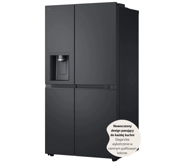 LG SBS GSLE91EVAC Funkcje AI Pełny No Frost 179cm Dystrybutor wody Zdalne sterowanie Ciemny grafit stal - TRZECI -55%, ALBO 5-TY ZA 1ZŁ - Kup na Raty - RRSO 0%