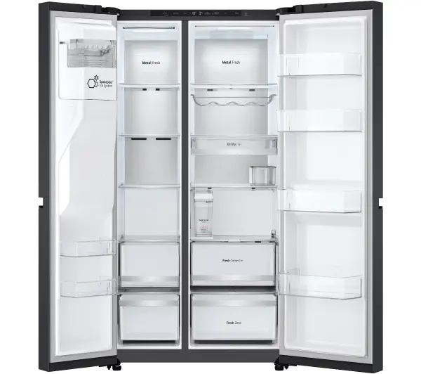 LG SBS GSLE91EVAC Funkcje AI Pełny No Frost 179cm Dystrybutor wody Zdalne sterowanie Ciemny grafit stal - TRZECI -55%, ALBO 5-TY ZA 1ZŁ - Kup na Raty - RRSO 0%