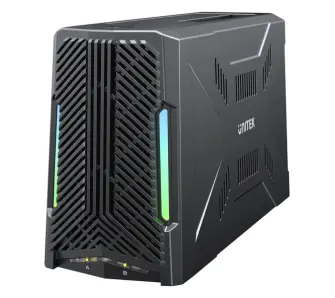 Stacja dokująca Unitek S1234B01-EU 1x dysk M.2 NVMe 1x dysk SATA USB-C 10Gbps Czarny