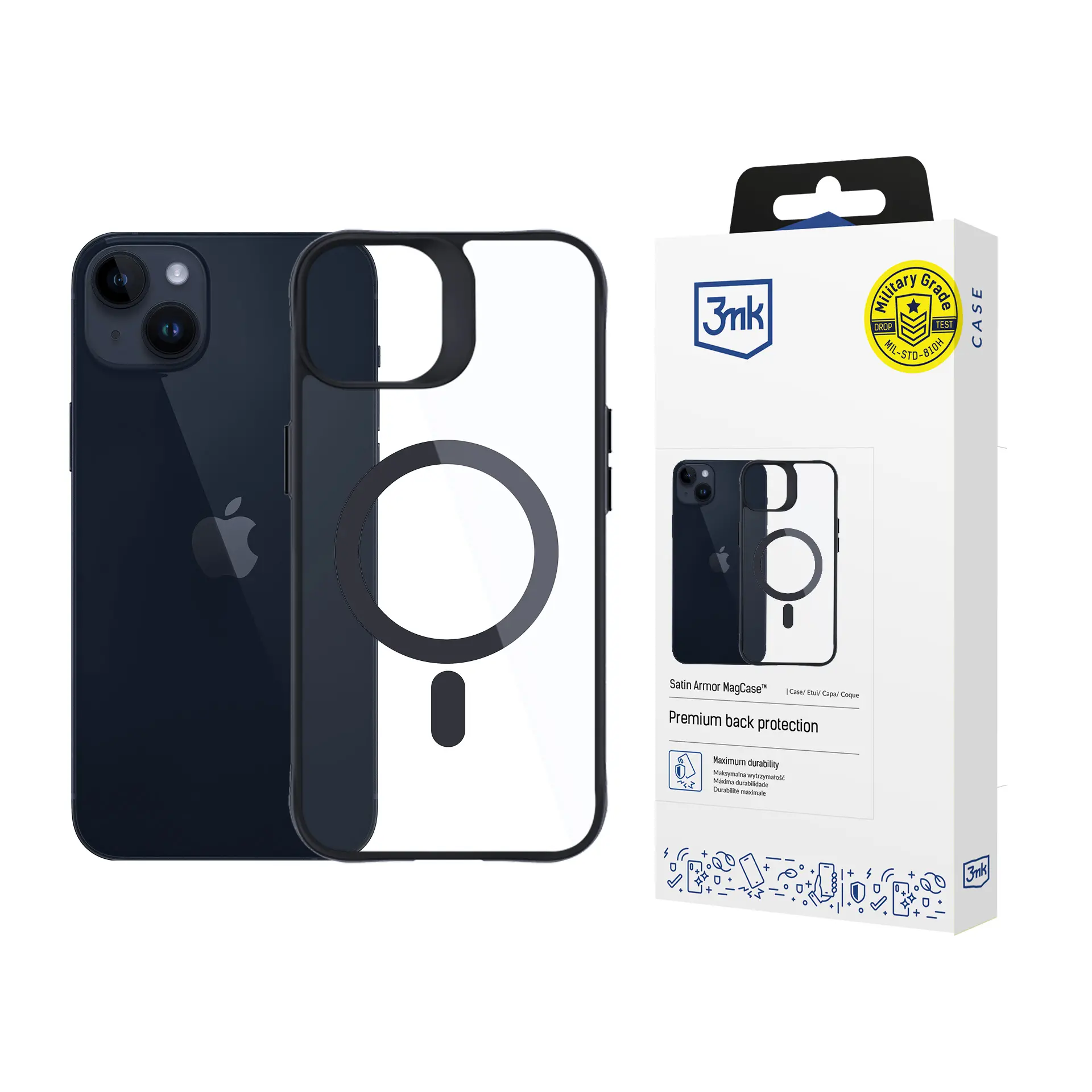 Etui 3mk Satin Armor MagCase do iPhone 14 Plus Czarny