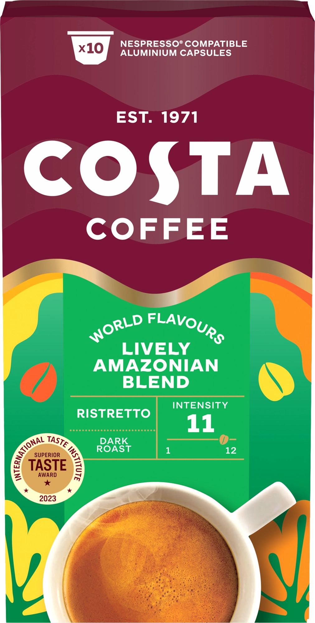 Kapsułki Costa Coffee Lively Amazonian Blend Ristretto 10szt.