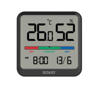 Czujnik temperatury / wilgoci Savio CT-01/B Czarny