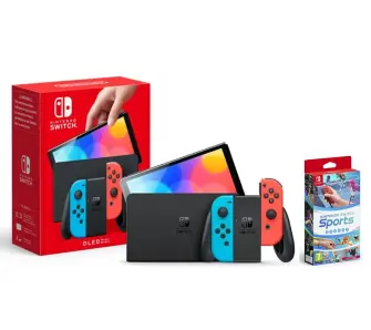 Konsola Nintendo Switch OLED Czerwono-niebieski + Switch Sports