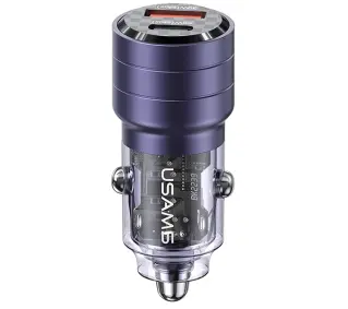 USAMS C36 USB+USB-C 95W Fioletowy