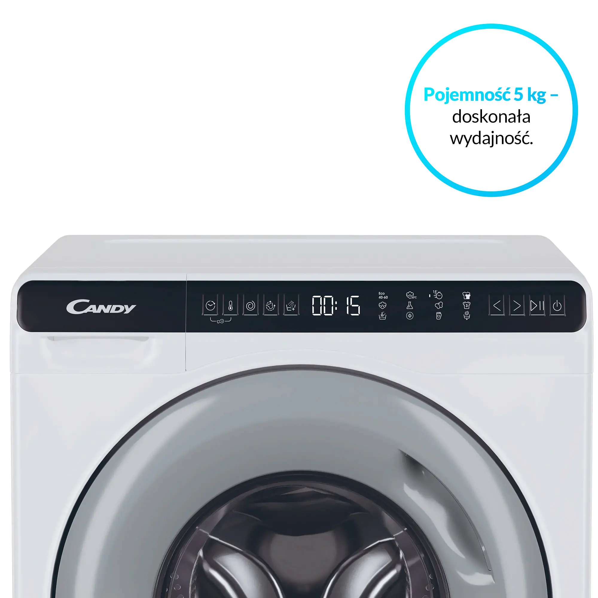 Pralka Candy Mini CW50-BP12307G-S Slim 5kg 1200obr/min