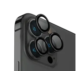 Szkło hartowane UNIQ Optix Aluminium Camera Lens Protector do iPhone 14 Pro/14 Pro Max Czarny