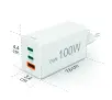 Ładowarka sieciowa Hama Mini 100W PD/QC 2x USB-C 1x USB-A Biały