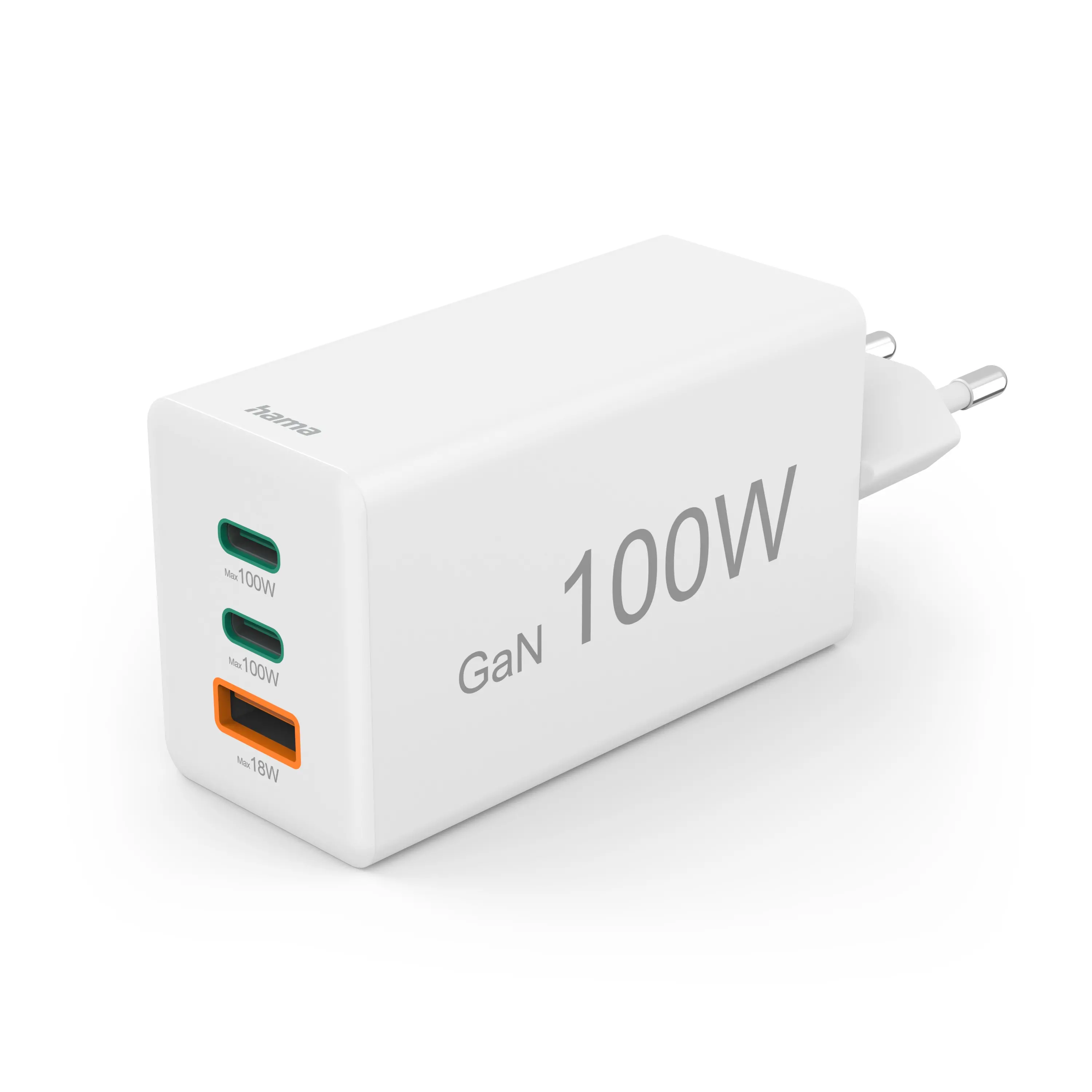 Ładowarka sieciowa Hama Mini 100W PD/QC 2x USB-C 1x USB-A Biały