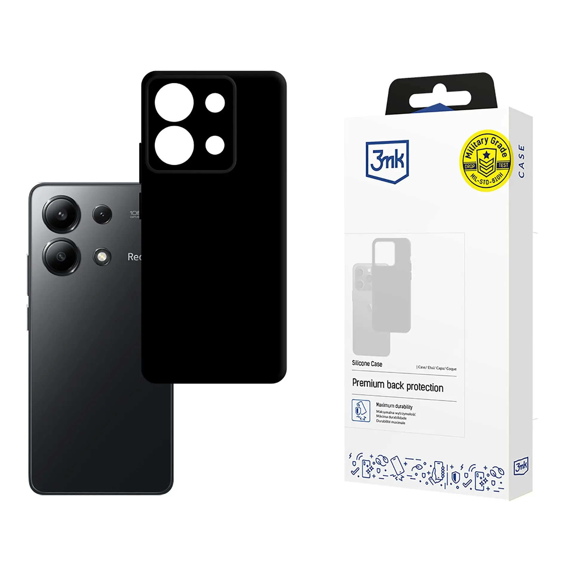 Etui 3mk Silicone Case do Redmi Note 13 4G Czarny