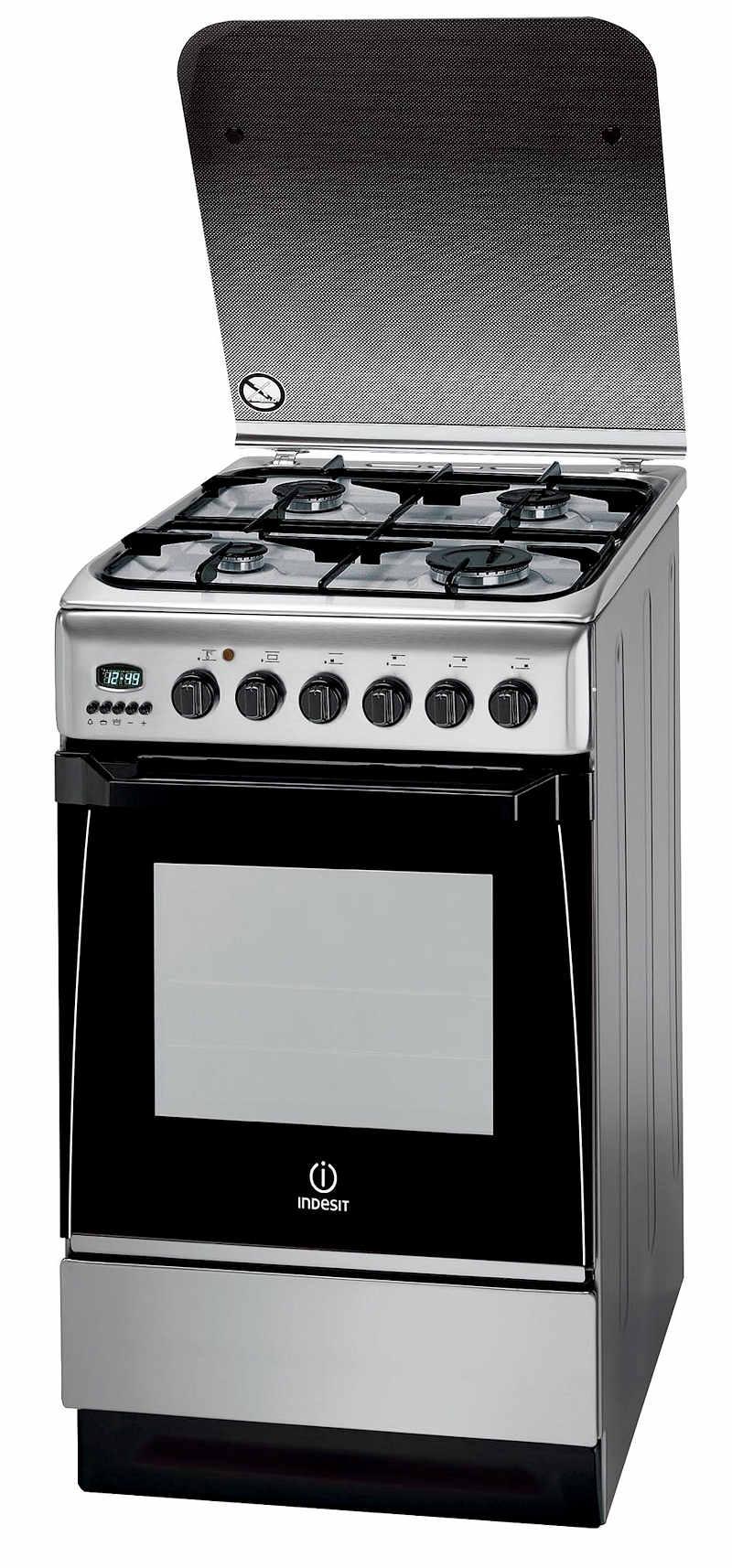 Kuchnia gazowo-elektryczna Indesit KN3G660SA(X)U