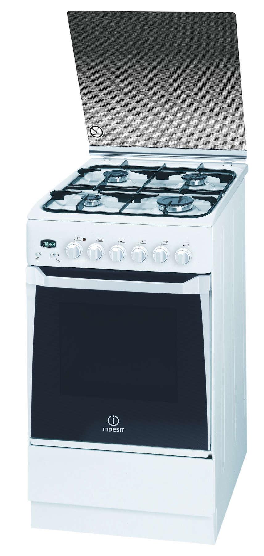Kuchnia gazowo-elektryczna Indesit KN3G650SA(W)U