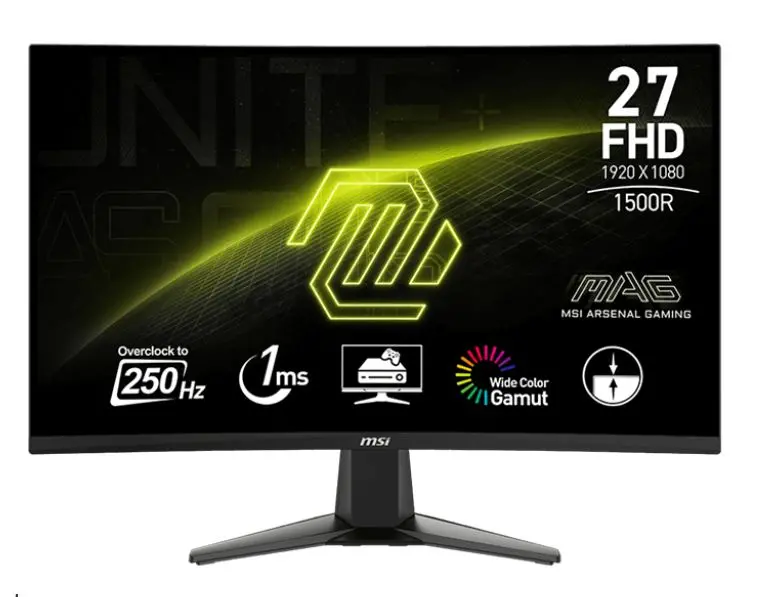 Monitor MSI MAG 27C6X  27" Full HD VA 250Hz Overclock 1ms MPRT Zakrzywiony Gamingowy