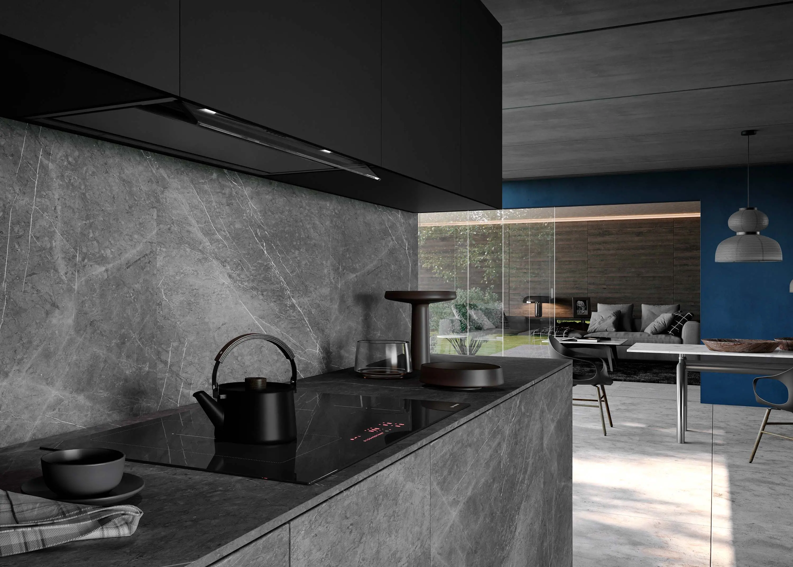 фото Витяжка вбудована Faber In-Nova Premium A90/2 Black Matt