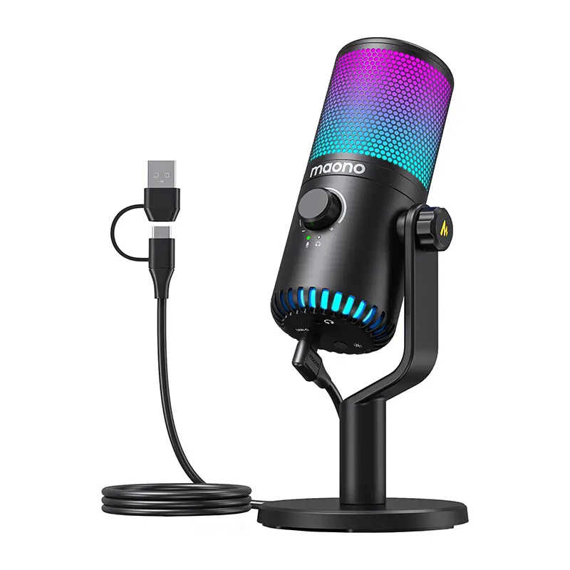 Mikrofon Maono DM30RGB Przewodowy Pojemnościowy Czarny