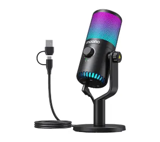 Maono DM30RGB Przewodowy Pojemnościowy Czarny