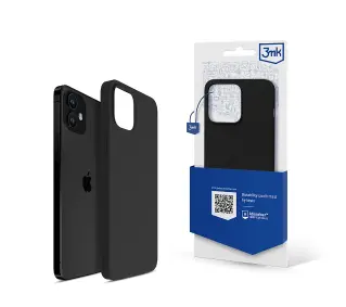 3mk Silicone Case do Apple iPhone 12 Mini Czarny