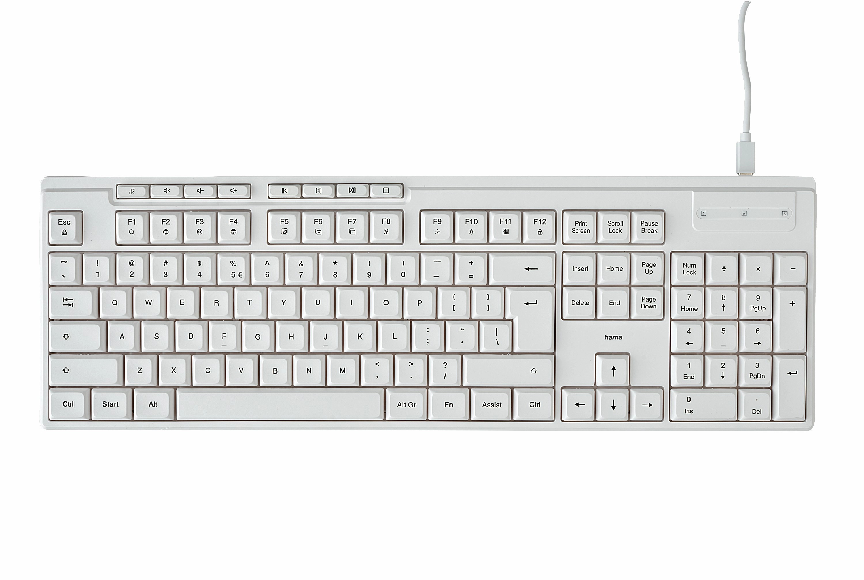 Klawiatura membranowa Hama CK-200 Biały